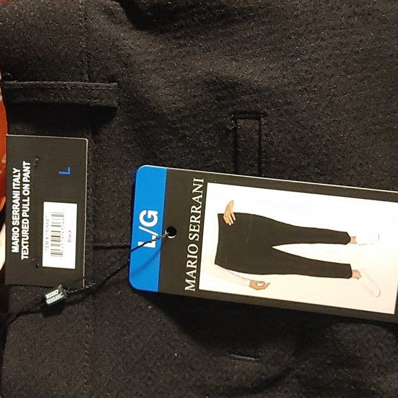 NWT Mario Serrani Ladies' Textured Pull-On Pant Black S M L XL XXL - Picture 6 of 8